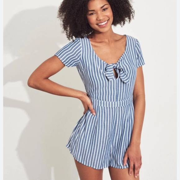 HOLLISTER - striped romper size S - Picture 1 of 4